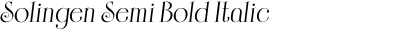 Solingen Semi Bold Italic
